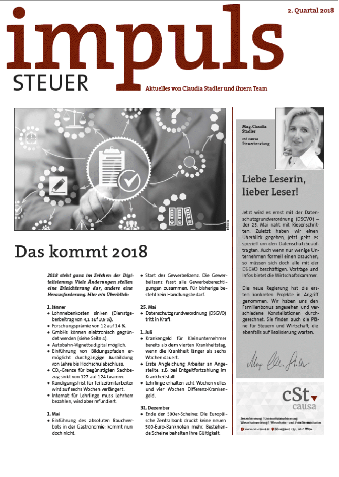 Kundenmagazin - Impuls Q2-2017 - cSt causa