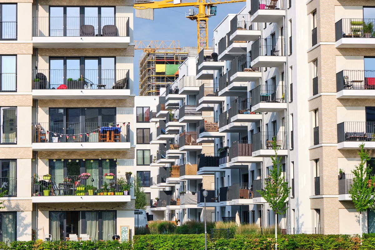 Modern housing area with new apartment buildings